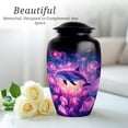 thumbnail image 5 of Dolphin Funeral Cremation Urns For Human Ashes Adult Female Combo - 1 Large With 4 Keepsake Black Urns For Adult Male - Mini Urn For Mom - Purple Urn For Ashes For Women (10 & 3 Inch), 5 of 7
