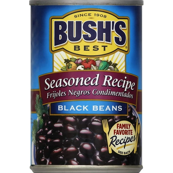 Bush's Best Seasoned Black Beans, 15 Oz