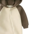 thumbnail image 5 of Jkety New Born Clothes Baby Boy Newborn Baby Romper Fleece Onesie Jumpsuit Toddler Warm Hooded Outwear Outfits for Infant Brown,9-12 Months, 5 of 6