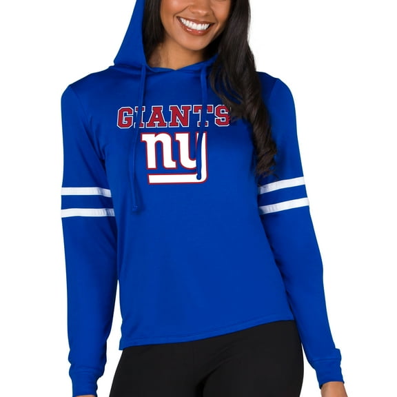 Women's Concepts Sport Royal New York Giants Marathon Lightweight Lounge Pullover Hoodie