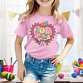 thumbnail image 2 of Toddler Girls Tops & T-Shirts 100 Days Of School Print Round Neck Loose Short Sleeve Fashion Casual Tshirts Outwear,Pink,4-5 Years, 2 of 4