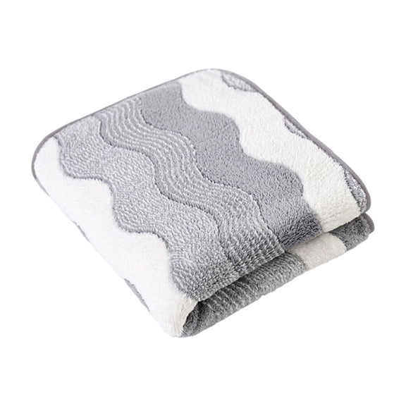 Kyusrd Velvet Hand Towels for Bathroom,Cotton Soft Absorbent Decorative Hand Towel for Face Spa Bath Gym Kitchen,Gray,35x75cm