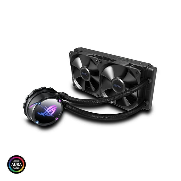 ASUS ROG Strix LC II 240 All-in-one AIO Liquid CPU Cooler 240mm Radiator, Intel LGA1700, 115x/2066 and AMD AM4/TR4 Support,2x120mm 4-pin PWM Fans