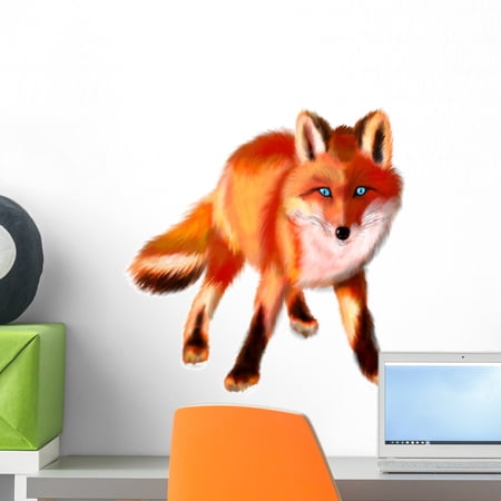 Red Fox Wall Decal by Wallmonkeys Peel and Stick Graphic (18 in H x 18 in W) WM191383