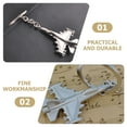 thumbnail image 2 of WHAMVOX Zinc Alloy Key Charms 5Pcs Silver Airplane Model for Bag Hanging Decor and Keychains, 2 of 8