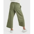thumbnail image 3 of Hanes Originals Women's French Terry Wide Leg Cropped Pants Oregano Heather L, 3 of 10