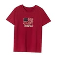 thumbnail image 3 of Camiseta de mujer trajes de verano moda simple cuello redondo camiseta para vacaciones en la calle Rojo, 3 of 7