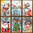 thumbnail image 3 of Pegatinas de pared de Navidad, pegatina electrostática de vidrio para ventana, Papá Noel, alce, regalo, decoración de Feliz Navidad para el hogar, adornos de Navidad, 3 of 4