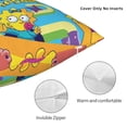 thumbnail image 5 of Simpsons Square Pillow Case Pillow Holder Soft Decorative Pillow Sham Cushion Cases Pillowcase 16"X16", 5 of 7