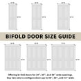 thumbnail image 4 of Interior White Primed Shaker 2 panel Solid Wood Core Bifold Closet Doors With Hardware Kit, 4 of 10