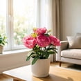 thumbnail image 4 of cpengpj Lifelike Layered Peony Artificial Floral Bonsai, Fade Resistant Plastic, for Living Room Space Livening, 1 Piece, 4 of 6