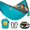 Blue & Grey, variant on PUMIER Double Camping Hammock with Tree Straps - 500lbs Portable Hammock for 2 Person, Backpacking, Hiking, Travel - Multicolor