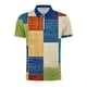 thumbnail image 5 of Mens Camisas de Manga Corta Impresa Gira-Abajo Collar Cremallera, Camiseta Casual Blusa para el Hogar, Diario Y Cuatro Estaciones de Uso, 5 of 5
