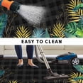 thumbnail image 5 of Summer Botanical Outdoor Rug for Patio/Deck/Porch, Non-Slip Large Area Rug 6 x 9 Ft, Tropical Monstera Palm Leaf Black Indoor Outdoor Rugs Washable Area Rugs, Reversible Camping Rug Carpet Runner, 5 of 8