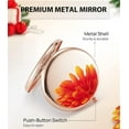 thumbnail image 4 of 2 Pack Metal Shell Compact Face Mirror, 2.5" Double-Sided 1X/2X Magnifying Purse Pocket Makeup Mirrors Mini Round Mirrors, 4 of 5