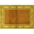 thumbnail image 1 of Ahgly Company Machine Washable Indoor Rectangle Persian Yellow Traditional Area Rugs, 5' x 8', 1 of 4