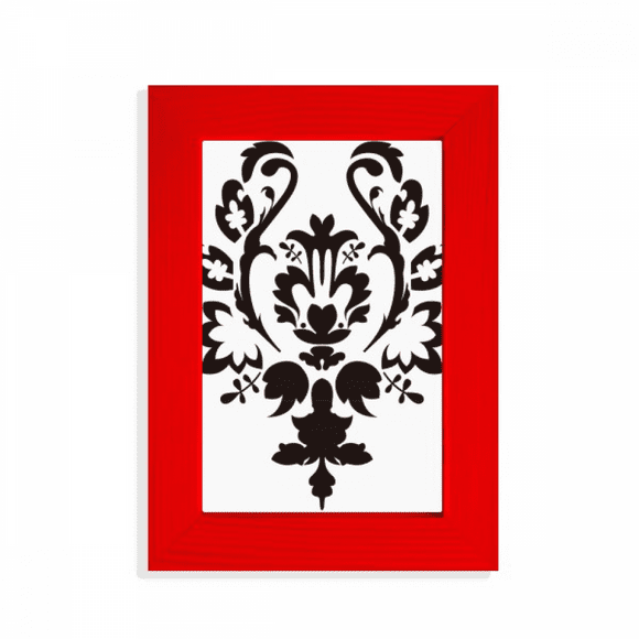 flower black baroque art pattern Picture Display Art Red Photo Frame