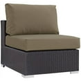 thumbnail image 5 of Modway Convene 5-Piece Aluminum and Rattan Patio Sectional Set in Mocha/Espresso, 5 of 8