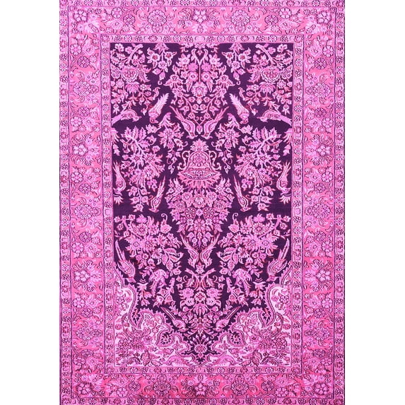 Ahgly Company Indoor Rectangle Persian Pink Traditional Area Rugs, 2' x 4'