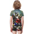 thumbnail image 3 of Transformers Boys 2-Piece Swimsuit Set, Short Sleeve Rash Guard & Swim Trunks, 3 of 7