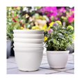 thumbnail image 2 of Thickened Resin Flowerpot With Tray Plastic Round Supplies Succulents Planter White, 2 of 5