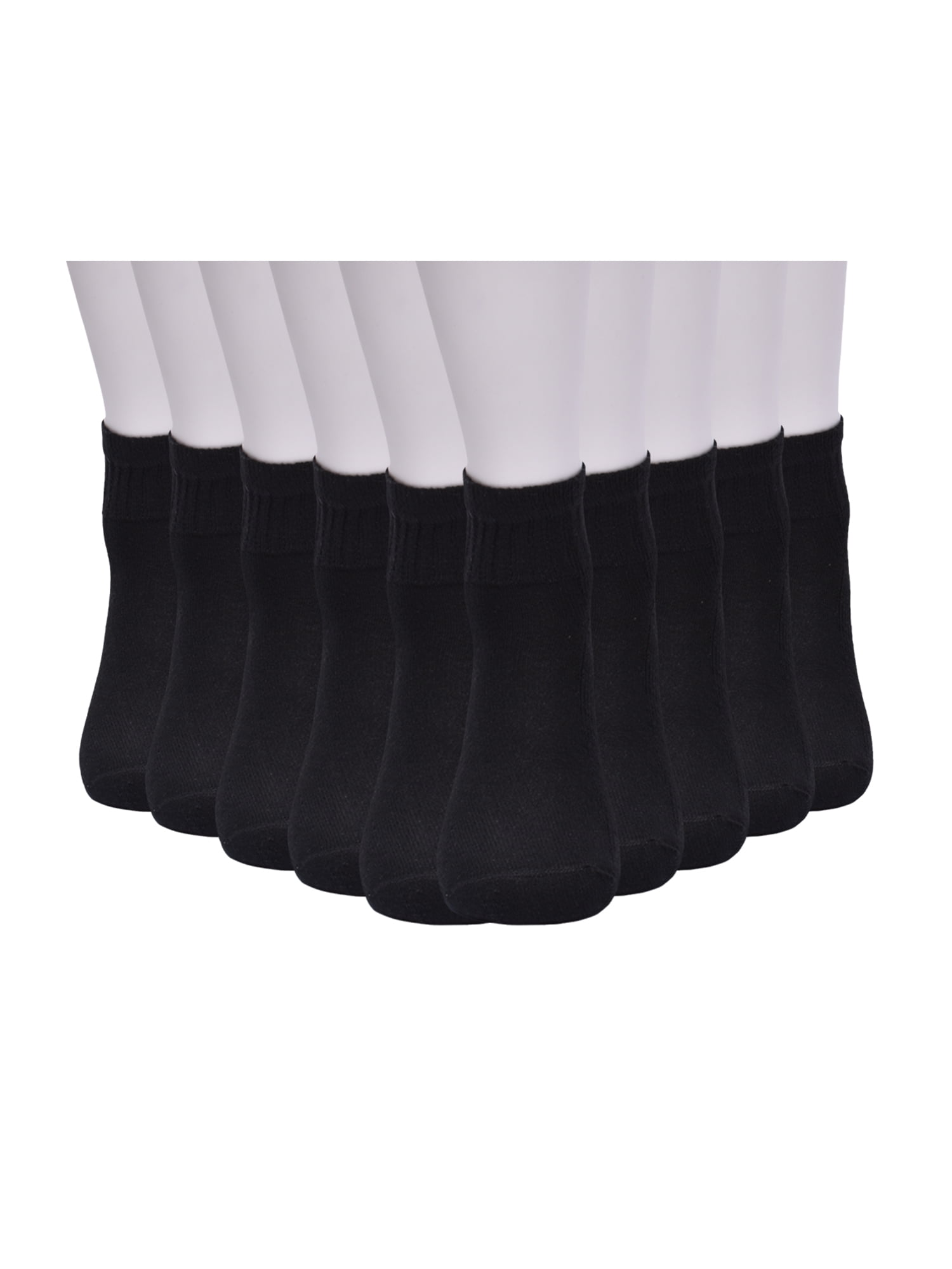 Wonder Nation Boys Cushioned Ankle Socks, 10 Pack, Sizes S (4-8.5) - L (3-9)