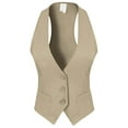 thumbnail image 3 of MixMatchy Women's Economy Dressy 3 Button Versatile Racerback Tuxedo Suit Vest Waistcoat, 3 of 5