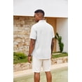 thumbnail image 5 of COOFANDY Men Linen Shirt Lightweight Beach Shirt Button Up Shirts for Men Summer Beach Outfit, 5 of 6
