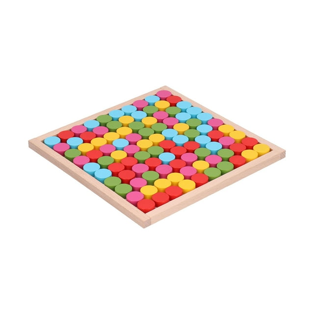 Juego de mesa de ajedrez de madera para niños y adultos, juguete de ajedrez interactivo educativo multicolor