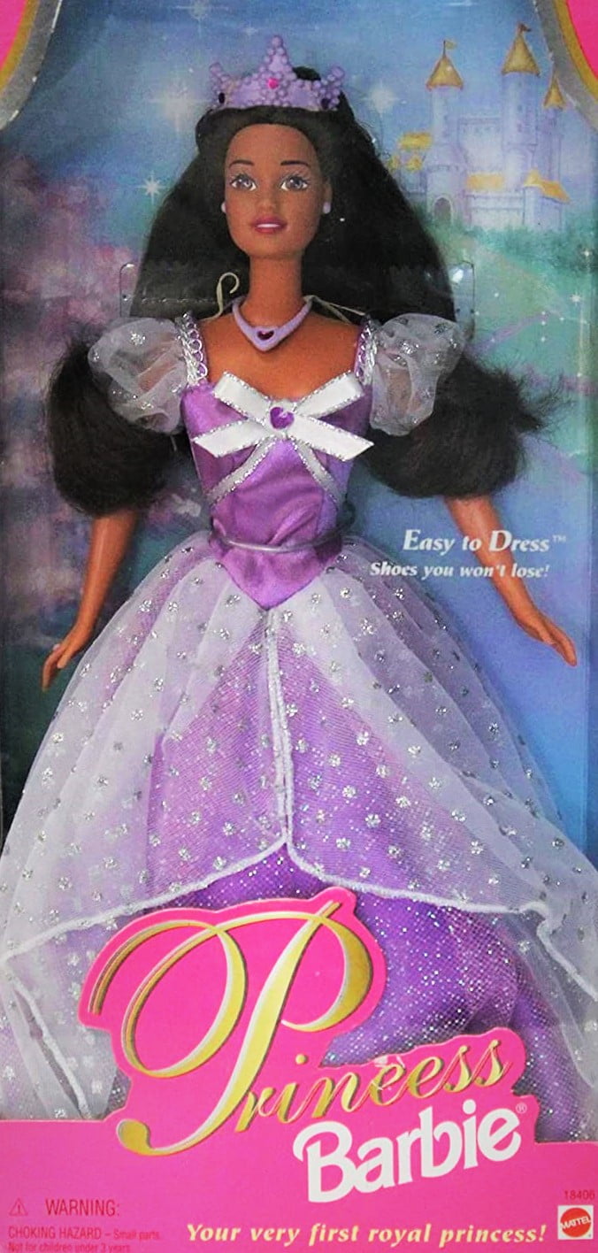 Princess Barbie Doll Brunette Lavender Dress 1997 Mattel No. 18406 