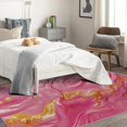 thumbnail image 4 of Marble Rugs for Living Room Bedroom Entryway - Pink Gold Rug 2x3 - Abstract Art Carpet for Home Decor - Washable Non Slip Patterned Indoor Small Area Rug - Soft & Low Pile (ZJ&474), 4 of 7