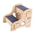 thumbnail image 4 of Milaget Cat Steps Wooden Pet Stairs Non Slip Ramp for Doggy Elderly Pets Bed Sofa Ladder 2 step, 4 of 8