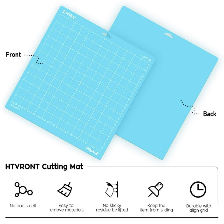  HTVRONT Cutting Mat for Cricut, 6 Pack Cutting Mat 12x12( StandardGrip, LightGrip, StrongGrip, FabricGrip) for Cricut Explore Air  2/Air/One, Variety Adhesive Sticky Cutting Mats Accessories for Cricut