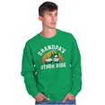 thumbnail image 3 of Golfer Grandpas Other Ride Golf Cart Men's Big & Tall Crewneck Sweatshirt Brisco Brands 2X, 3 of 5