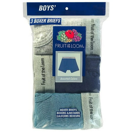 Fruit of the Loom Boys` 3-Pack Assorted Boxer Brief, S, Assorted ...