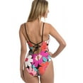 thumbnail image 4 of La Blanca MULTI In Full Bloom Plunge Mio One Piece Swimsuit, US 14, 4 of 4