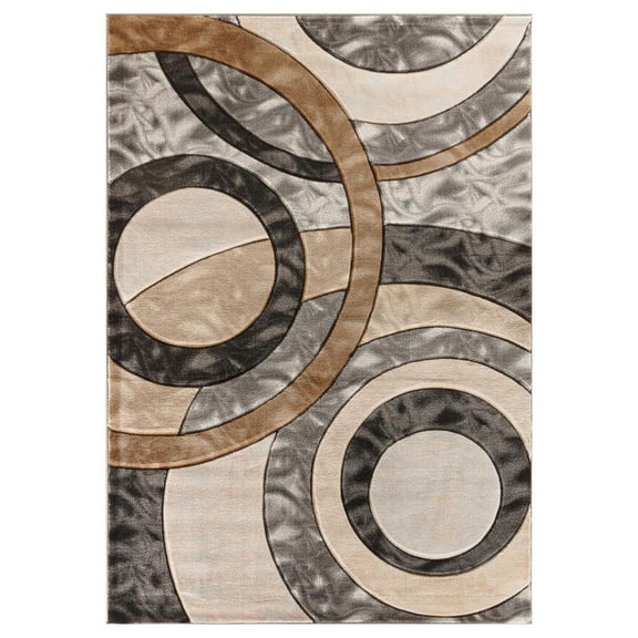 MDA Home Orelsi Gray/Multi-Color Polypropylene Area Rug - 9'6" X 13'10"