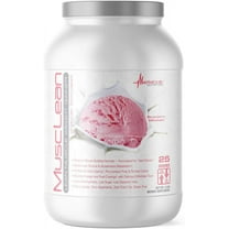 Metabolic Nutrition - Musclean - Strawberry Milkshake Weight Gainer, Whey High Protein Meal Replacement, Maintenance Nutrition, Low Carb, Keto Diet, Digestive Enzymes, 2.5 Pound (25 ser)