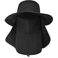 thumbnail image 1 of Sombrero de pesca para hombres y mujeres, sombrero de ala ancha con protección solar UV para exteriores con cubierta para la cara y solapa para el cuello, 1 of 6