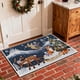 thumbnail image 4 of Seyotauo Christmas Decor 3D Stereoscopic Embroidery Carpet - 24 x16 inch Polyester Xmas Decor Indoor Outdoor, Absorbent Nonslip Dirt Proof Washable Foot Mat for Entryway Kitchen Bathroom Porch Patio, 4 of 6