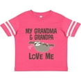 thumbnail image 3 of Inktastic Grandma and Grandpa Love Me Sloth Girls Toddler T-Shirt, 3 of 5