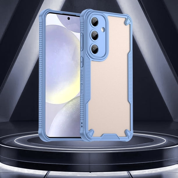 Carcasa completa para Samsung Galaxy S25+, resistente al agua y a los golpes, acabado mate, para teléfono azul