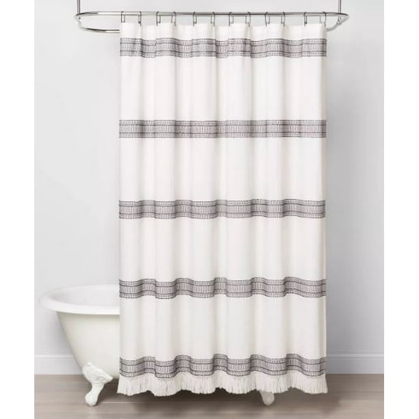 Hearth & Hand with Magnolia Textured Stripe Shower Curtain Walmart