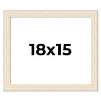 18x15 Frame White Real Wood Picture Frame Width 1.5 inches | Interior Frame Depth 0.5 inches | Barn