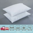 thumbnail image 4 of Flxxie 2 Pack Brushed Microfiber Toddler Pillowcases with Envelope Closure, Super Soft and Cozy Travel Pillow Covers, 14" x 20", Fits Pillows Sized 12"x16" 13"x18" 14"x19", White, 4 of 5