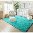 thumbnail image 7 of Sanmadrola Area Rug for Bedroom,6.5'X7.5',Fluffy Shag Rug for Living Room,Furry Carpet for Kids Room,Shaggy Throw Rug for Nursery Room,Fuzzy Plush Rug Blue Carpet,Rectangle,Cute Room Decor for Baby, 7 of 7