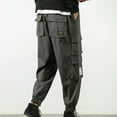 thumbnail image 3 of Mens Sweat Pants, Men's Cargo Pants Relaxed Fit Sport Pants Jogger Sweatpants Drawstring Outdoor Trousers with Multi Pockets M-5XL, 3 of 6