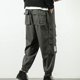 thumbnail image 4 of Pantalones largos para hombre, multibolsillos, lavados, informales, para exteriores, de algodón, 4 of 7