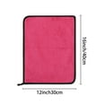 thumbnail image 3 of Unique Bargains 8 Pack Soft Microfiber with Hang Loop Cleaning Towels Pink 12"x16", 3 of 7