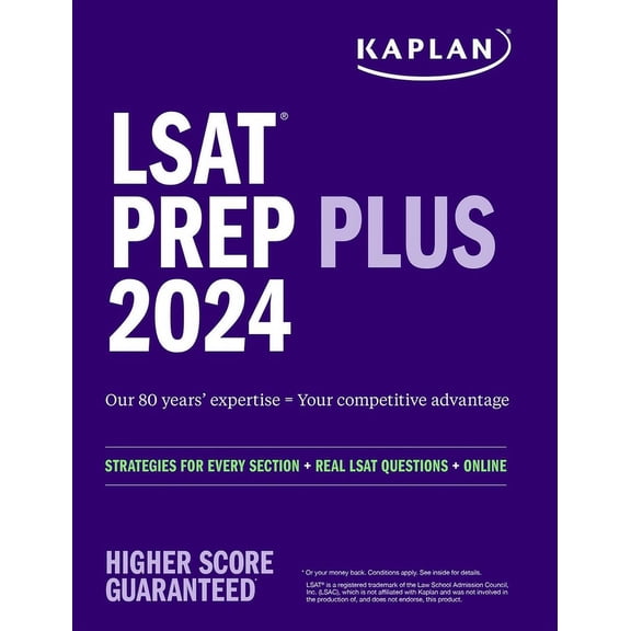 Kaplan Test Prep LSAT Prep Plus 2024: Strategies for Every Section Real LSAT Questions Online, (Paperback)